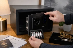 تعویض باتری گاوصندوق دیجیتال برای رفع مشکل باز نشدن